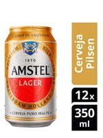 [LEVE 5 PAGUE 4] Cerveja Amstel Puro Malte Pilsen - 12 Un 350ml