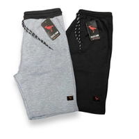 Kit 2 Bermudas Masculinas Cores Lisas 2 Bolsos Academia Confortável Treino Leve