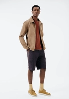 【Tam.: 36 38 40 48 50 e 52】Bermuda Hering  Básica Masculina Cargo Em Sarja - Cinza