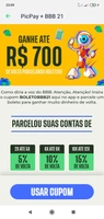 Ganhe até R$700 de volta parcelando boletos
