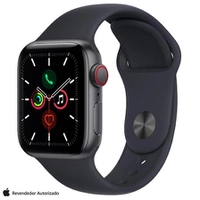 Apple Watch SE (GPS + Cellular, 40mm) Caixa de Alumínio Cinza-Espacial Pulseira Meia-Noite