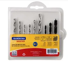 Jogo de Brocas Mix Tramontina Master - 9 Peças | R$40