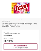 Sabão em pó Maciez Tixan Ypê 2kg | R$8