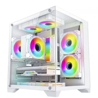 Gabinete Gamer K-MEX Space Aqua II, White, Mini Tower, Vidro Temperado, M-ATX, Sem Fonte, Sem Fan, CGWN24RH002CB0X