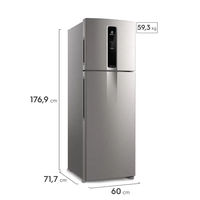 Geladeira Electrolux Frost Free Duplex Efficient com AutoSense cor Inox Look 390L (IF43S)