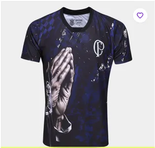 Camiseta Quebrada Corinthians Masculina Roxo Preto