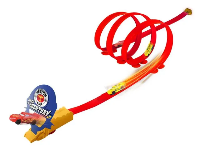 Pista Radical Carros 3 Loopings Com 2 Carros Disney - Toyng