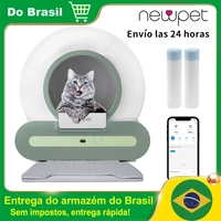 【DoBrasil/Paypal】Caixa de areia para gatos inteligente com limpeza automática Newpet