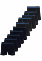 Kit 10pçs Cueca Trifil Boxer Logo Preto/Azul-Marinho | R$ 100