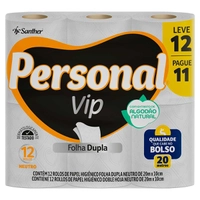 [60% OFF na 2 un] Papel Higiênico Duplo 20m 12un Pague 11