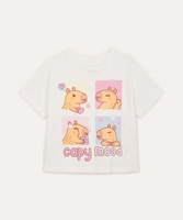 Camiseta Infantil Capivaras com Glitter