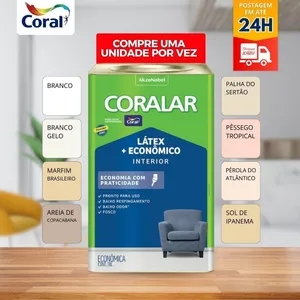 Tinta Látex Econômica Coralar Paredex 18L (cores)