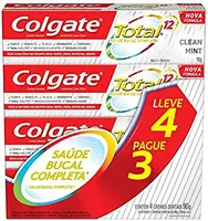 [RECORRENTE] Creme Dental Colgate Total 12 Clean Mint 90G Promo Leve 4 Pague 3 | R$14