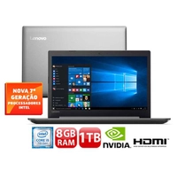 Notebook Lenovo Ideapad 320 com Intel® Core™ i5-7200U, 8GB, 1TB, Placa Gráfica de 2GB - R$2499