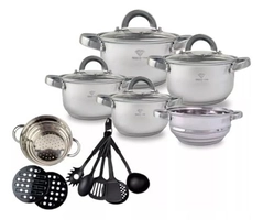 Jogo de Panelas Aço Cirúrgico 19 Peças