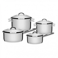 Conjunto de Panelas Inox com Fundo Triplo 4 Peças Solar Tramontina | R$346