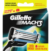 Carga para Aparelho de Barbear Gillette Mach3 - 8 Unidades por R$ 32