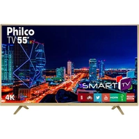 Smart TV LED 55" Philco PTV55U21DSWNC UHD 4K com Conversor Digital 3 HDMI 2 USB Wi-Fi Netflix - Champagne - R$2025