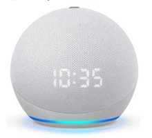  Echo Dot 4a geracao Smart Speaker com Relogio e Alexa - Cor Branca