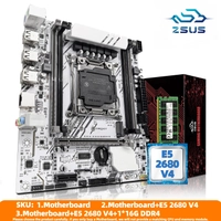 [Taxa inclusa] Placa-mãe ZSUS X99-W LGA2011-3 para Xeon E5 DDR4 NVMe M.2 SATA