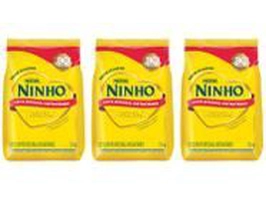 Leite em Pó Integral Instantâneo Nestlé Ninho (3un 750g)