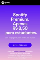Spotify Premium para estudantes - R$8,50