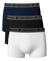 Kit 3 Cuecas Boxer Algodão Masculina Usee Brasil