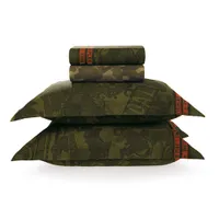 Jogo de Cama Casal Infantil Karsten 180 Fios Percal 100% Algodão Camuflado