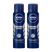 NIVEA Kit Desodorantes Antitranspirante Aerosol Nivea Men Original Protect 48h 150ml - 2 unidades
