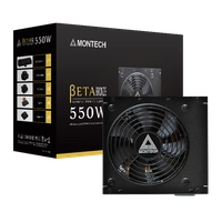 Fonte Montech BETA Bronze 550W, 80 Plus Bronze, PFC Ativo
