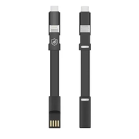 Cabo curto Slim 3 em 1 - Micro USB / Lightning / Tipo C - Gshield