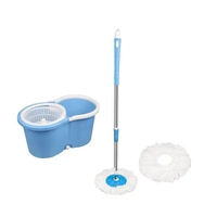 Balde Spin Mop Trevalla Home Com Cesto Plástico E 2 Esfregões