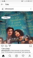 Concorra ao livro O sol também é uma estrela, de Nicola Yoon - Editora Arqueiro