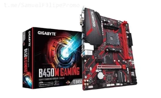 Placa Mãe Gigabyte B450M Gaming, AMD AM4, mATX, DDR4, Chipset Amd B450