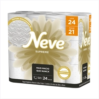 (REC) Neve Papel Higiênico Supreme Folha Tripla, 20m, Leve 24 Pague 21 Rolos