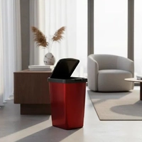 Lixeira Inox 9L com Tampa Click para Banheiro/Cozinha