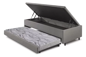Bicama Box Baú Solteiro 88x188 Com Colchão Auxiliar Ecoflex (frete grátis pra SP capital, metropolitana e parte do interior.)