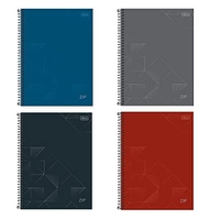 Kit Caderno 1 Matéria Capa Dura Zip 80fls c/4