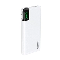 Geonav Power Bank, Carregador Portátil Universal 10.000mAh, 2 portas USB + 1 porta USB-C, Led Indicador de bateria, PB10KWT, Branco