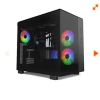 Gabinete Gamer Montech King 65 Pro, Mid Tower, Vidro Temperado, ATX, Black, Sem Fonte, Com 3 Fans ARGB, Preto
