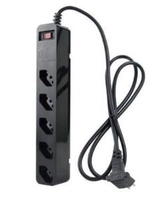 Filtro de linha dps iClamper energia 5 tomadas com protetor de surto, preto | R$ 43