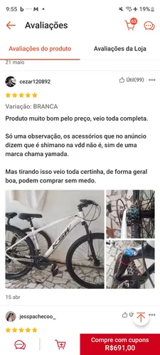 Por R$ 691: Bicicleta aro 29 KSW XLT 21 MARCHAS Shimano freios | Pelando