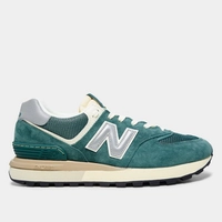 Tênis Couro New Balance NB 574 Legacy - Azul Petróleo