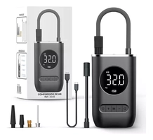 Mini compressor portátil usb 25l/min - multifuncional Relet Cor Cinza-escuro