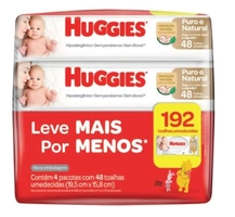 Lenços Umedecidos Huggies Pure Care Com 48 Unidades Leve 4 Pague 3