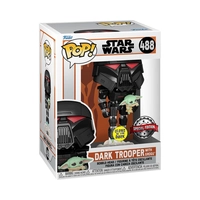 (PRIME R$ 67) Funko POP! Star Wars - Edição Especial Dark Trooper com Grogu - 488