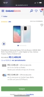 Smartphone galaxy s10 lite 2250