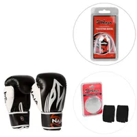 Kit Naja Luva De Boxe Extreme 12OZ + Bandagem Elástica 2,5M + Protetor Bucal - R$85,40