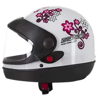 Pro Tork Capacete Sport Moto For Girls 60 Branco/Rosa