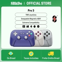 [Com cashback R$230] Controle sem fio 8BitDo Pro 3 p/ Switch e PC